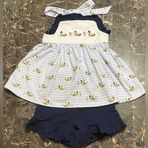 Costal Mermaid Baby Girls Ducks 2 Piece Set